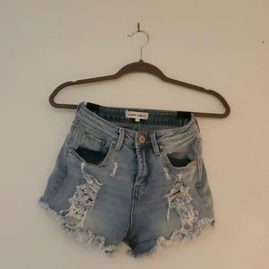 Almost famous size 1 mini shorts run small gently used vintage